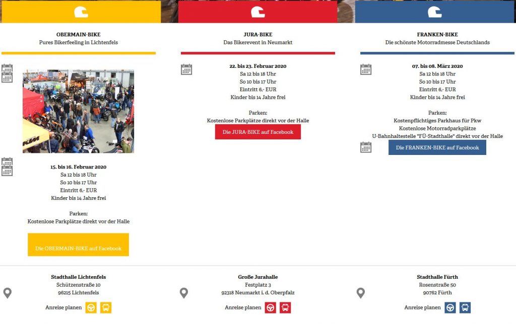 Biker-Messen 2020 – Wir sind dabei!